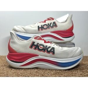 Hoka One One Skyward X Size 14D Running Shoes Sneakers Red White Blue NO INSOLES